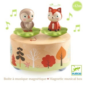Cutie muzicala magnetica cu bufnita si vulpe, Djeco - Img 3