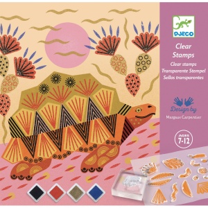 Joc creativ cu stampile Modele si animale, Djeco - Img 2