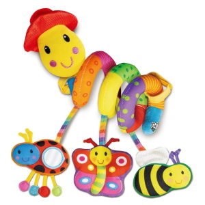 Jucarie pentru patut si carucior Wiggly Worm - Img 2