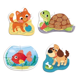 Puzzle 4 in 1 - Animale de companie (2, 3, 4 piese) - Img 3
