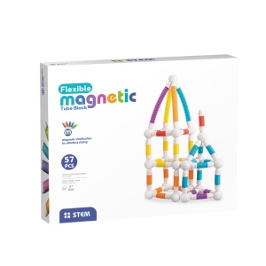 Set de constructie STEM magnetic - Tuburi flexibile (57 piese)
