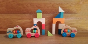 Masinuta din lemn, jucarie pentru bebe, Egmont Toys - Img 2