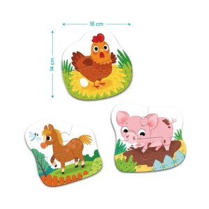 Puzzle 3 in 1 - O zi la ferma (2,3,4 piese) - Img 3