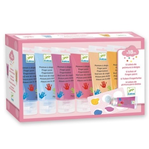 6 culori de pictat cu mana Sweet, Djeco - Img 1