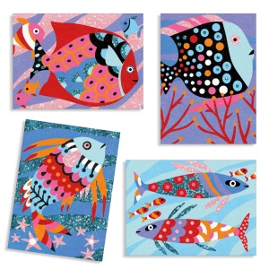 Atelier creativ cu nisip colorat Pesti stralucitori, Djeco - Img 3