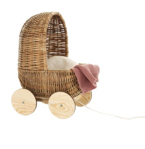 Carucior retro din rachita pentru papusi, Egmont Toys - Img 2