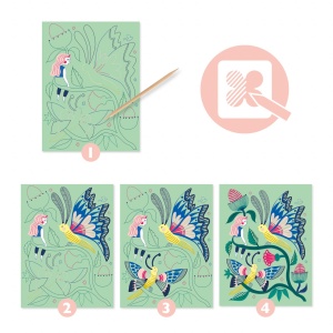 Joc creativ de razuit Flori in gradina, Djeco - Img 3
