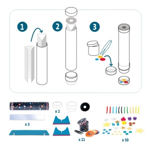 Joc creativ DIY Caleidoscop Imersiune în spatiu, Djeco - Img 4