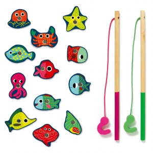 Joc magnetic de pescuit Fishing colour, Djeco - Img 4