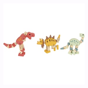 Jucarie educativa flexibila din lemn Dinozaur, Egmont Toys - Img 2