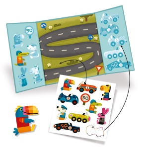 Planse cu abtibilduri repozitionabile Vehicule, Djeco - Img 2