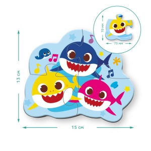 Puzzle 6 in 1 - Baby Shark (2, 3, 4 piese) - Img 2