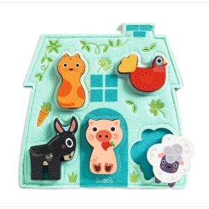 Puzzle din lemn cu baza din fetru, Djeco - Img 3