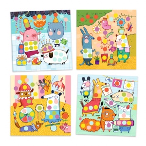 Joc creativ cu autocolante Buline colorate, Djeco - Img 2