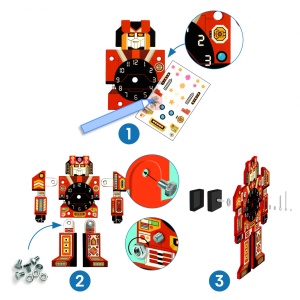 Joc creativ DIY Ceasul robot, Djeco - Img 4