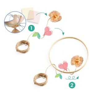 Joc creativ DIY Coronita cu flori Dalia, Djeco - Img 2
