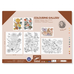 Mapa cu 3 postere de colorat Natura, Djeco - Img 3
