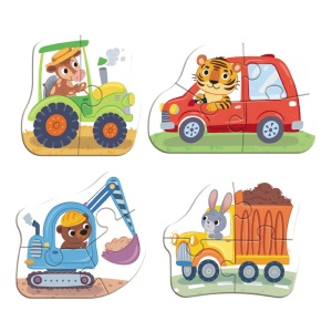 Puzzle 4 in 1 - Vehicule (2,3,4 piese) - Img 2
