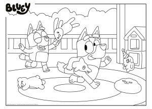 Puzzle de colorat maxi - Bluey (60 de piese) - Img 3