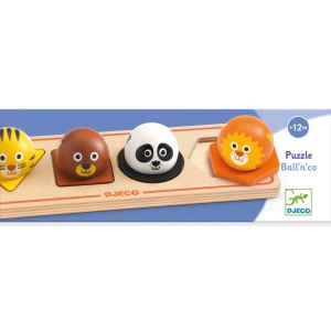Puzzle din lemn Animale salbatice, Djeco - Img 2