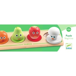 Puzzle din lemn Fructe si legume, Djeco - Img 2