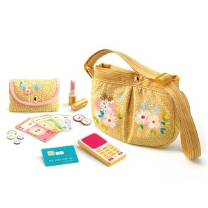 Geanta din bumbac cu accesorii, Djeco - Img 3