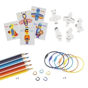 Joc creativ DIY Brelocuri eroi, Djeco - Img 3