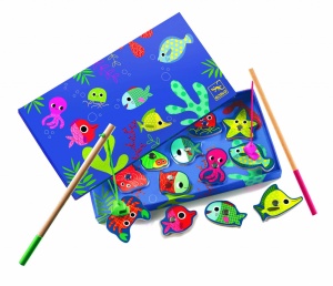 Joc magnetic de pescuit Fishing colour, Djeco - Img 3