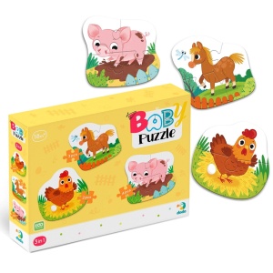 Puzzle 3 in 1 - O zi la ferma (2,3,4 piese) - Img 4