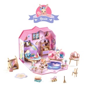Casuta miniaturala de asamblat si colorat Rosie, Djeco - Img 2