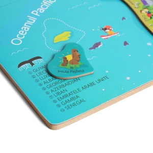 Harta mare a lumii - puzzle magnetic (lb.romana) - Img 3