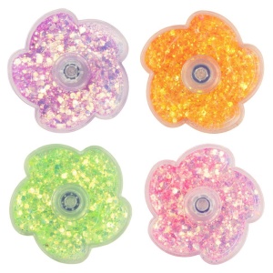 Jucarie antistres Fidget Spinner - Floricica cu sclipici - Img 2