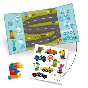 Planse cu abtibilduri repozitionabile Vehicule, Djeco - Img 3