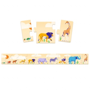 Puzzle din lemn De la mic la mare, Djeco - Img 2