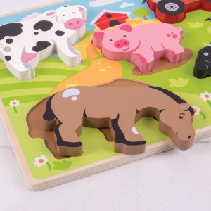 Puzzle din lemn - In ograda - Img 2