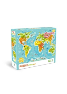 Puzzle - Harta lumii (100 piese)