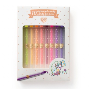 Set 10 pixuri cu gel culori pastelate si neon, Djeco - Img 4