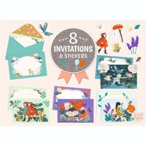 Set de invitatii Prietenii din gradina, Djeco - Img 2