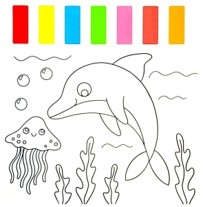 Water Painting: Carte de colorat Animalute marine - Img 4