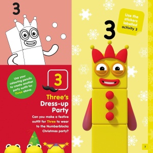 Carte cu abtibilduri si activitati Numberblocks - Magia Craciunului - Img 2