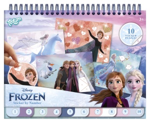 Carte de colorat & abtibilduri cu numere - Frozen