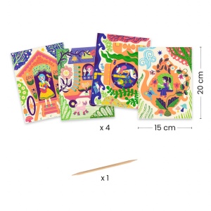 Joc creativ de razuit Casute trasnite, Djeco - Img 2