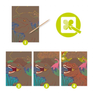 Joc creativ de razuit Dinozauri, Djeco - Img 3