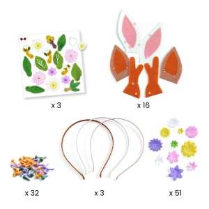Joc creativ DIY Coronite cu flori, Djeco - Img 4