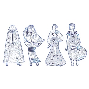 Parada modei de colorat Laura & prietenii, Djeco - Img 3