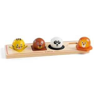 Puzzle din lemn Animale salbatice, Djeco - Img 3