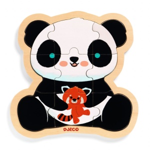 Puzzle din lemn Ursuletul Panda, Djeco - Img 2