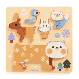 Puzzle lemn animale simpatice, Djeco - Img 3