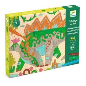Atelier de pictura pe lemn Dinozauri, Djeco - Img 1