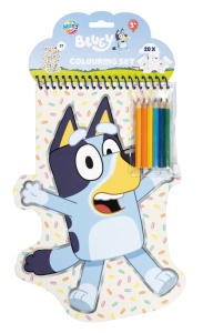 Carnetel de colorat cu creioane - Bluey
